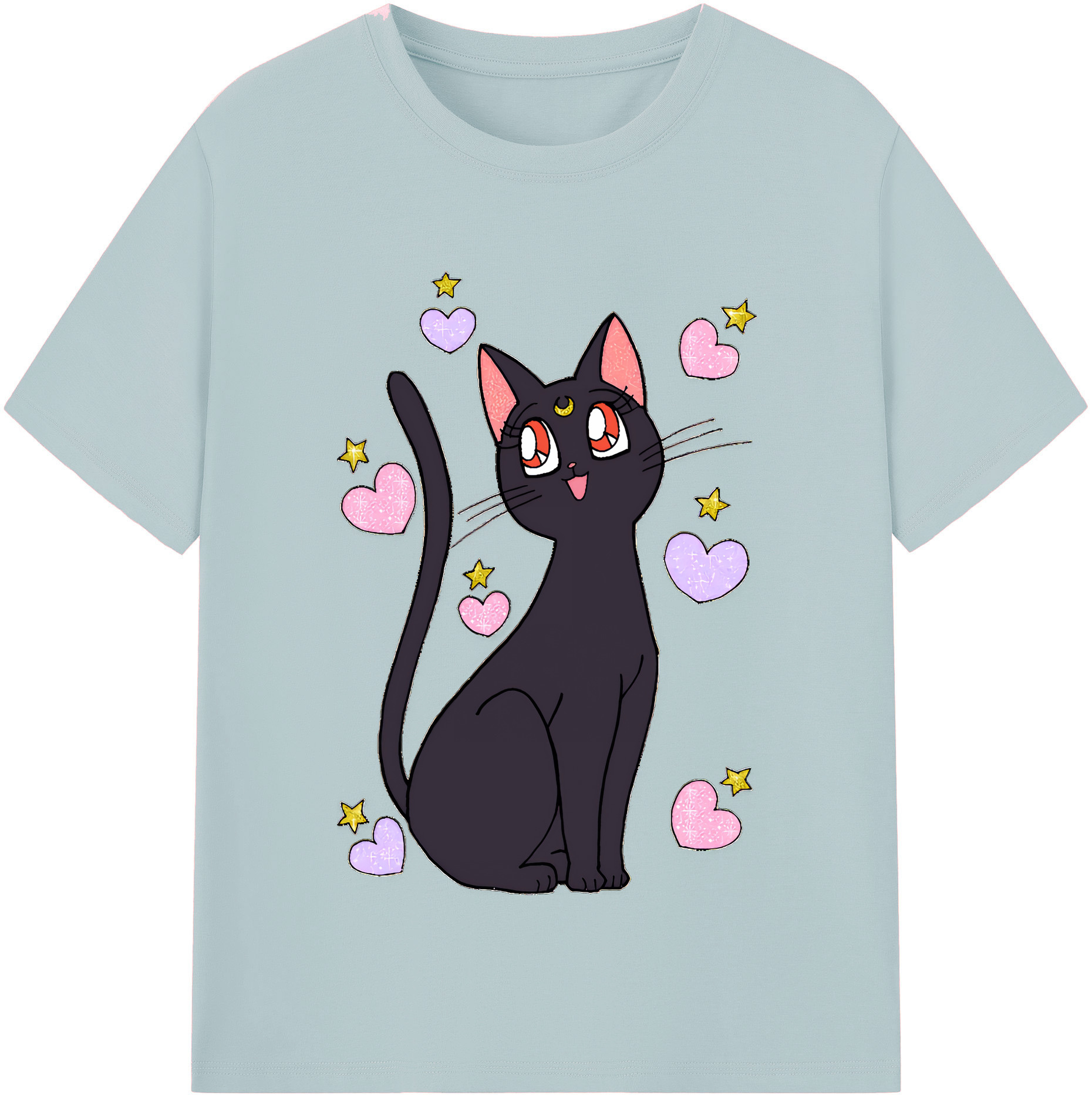 （画像用） 美少女戦士セーラームーン Sailor Moon 綿100％半袖Tシャツ（フロントプリント）